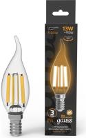 Лампа филам. Gauss Filament 13Вт цок.:E14 свеча 220B св.свеч.бел.теп. (упак.:1шт) (104801113)