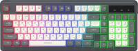 Клавиатура Оклик 731G серый/белый USB Multimedia for gamer LED кабель 1.5м