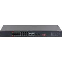 DAHUA DH-S3218-16ET-190 16-портовый неуправляемый коммутатор с РоЕ, 16xRJ45 100Mb, 2 комбо SFP/RJ45 1Gb uplink, суммарно 190Вт