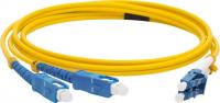 Патч-корд Lanmaster LAN-2LC-2SC/SU-5.0 1.2x9/125 OS2 LC дуплекс-SC дуплекс 5м LSZH желтый