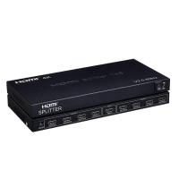 ORIENT HSP0108HV2-2.0, HDMI разветвитель 1->8, UHD 4K/60Гц (3840x2160),  HDR10, HDMI 2.0b, 18 Гбит/с, HDCP 2.2, внешний БП 5В, метал.корпус (33397)
