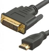 Кабель аудио-видео Lazco WH-141 HDMI (m)/DVI-D (m) 20м. позолоч.конт. черный (10848)