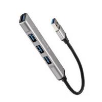 Telecom <TA308U> Переходник USB 3.0 -->USB3.0+3 USB2.0, Aluminum Shell, 0.2м [7958820049743]