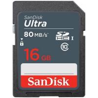 SecureDigital 16GB SanDisk SDHC Class 10 UHS-I Ultra 80MB/s