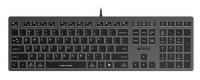 Клавиатура A4Tech FX60 серый USB slim LED (FX60 GREY / WHITE) кабель 1.5м