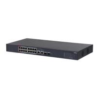 DAHUA DH-CS4218-16ET-240 16-портовый PoE коммутатор L2 с функцией облачного управления, 16xRJ45 100Mb PoE, 2хКомбо SFP/RJ45 1Gb uplink, суммарно 240Вт, коммутация 7.2 Гбит/с, MAC-таблица 8К
