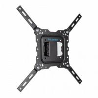 Kromax DIX-16 black, Кр. стал. наст. для TV 22"-55", max 30 кг, 3 ст св., нак. ±15°, пов. ±20°, от ст. 92 мм, max VESA 400x400 мм.