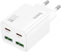 Сетевое зар./устр. Hoco N56 Fundador 30W 3A (PD) 2xUSB/USB type-C универсальное белый (32508)