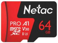 Флеш карта microSDXC 64GB Netac NT02P500PRO-064G-R P500 Extreme Pro + adapter