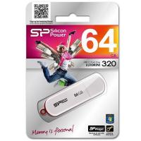 Флеш Диск Silicon Power 64Gb LuxMini 320 SP064GBUF2320V1W USB2.0 белый
