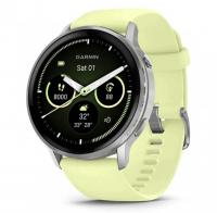 Смарт-часы Garmin Venu 4 1.4" AMOLED корп.серебристый рем.желтый (010-03014-02)