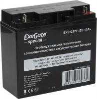 Exegate ES255177RUS Аккумуляторная батарея DTM 1217 (12V 17Ah, клеммы F3 (болт М5 с гайкой))