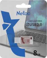 Флеш Диск Netac 8Gb UA31 NT03UA31N-008G-20PK USB2.0 розовый