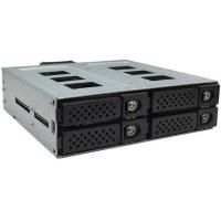 Procase G2-104-SATA3-BK {Hot-swap корзина 4 SATA3/SAS 12G,черный,с замком,hotswap mobie rack 2,5" HDD(1x5,25),4*SATA,2xFAN 40x15mm}