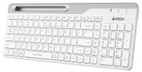 Клавиатура A4Tech FBK25 белый/серый USB беспроводная BT/Radio slim Multimedia (FBK25 WHITE)