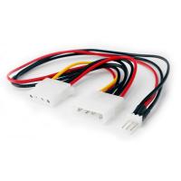Cablexpert Кабель-разветвитель питания Molex Molex 4pin(M)/Molex 4pin(F)+FAN 3pin,12V,медь,15 см,пак (CC-PSU-5)