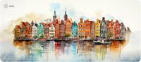 Коврик для мыши Cactus Amsterdam рисунок 900x400x3мм (CS-MP-PRO12XXL)