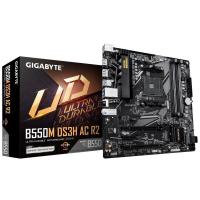 Материнская плата Gigabyte B550M DS3H AC R2 Soc-AM4 AMD B550 4xDDR4 mATX AC`97 8ch(7.1) GbLAN RAID+HDMI+DP