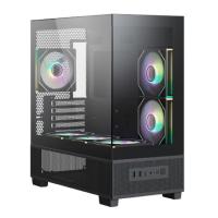 XASTRA Корпус Q500M 6ARGB-C10-UC Black mATX/Aquarium/Screewless/ 6x120mm ARGB PWM FM fans/Argb+PWM HUB 10port/ Type-C/ Q500M-6FM12A-C10-UC