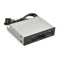 Exegate EX283581RUS Картридер USB2.0 ExeGate <CR-415> 3.5", мультиформатный: CF/SD/MMC/MS/MS Duo/MS pro/T flash, черный, металл
