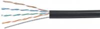 Кабель информационный Cabeus UTP-4P-CAT.5E-SOLID-ST-OUT кат.5E U/UTP 4 пары PE внешний 305м черный