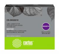 Картридж ленточный Cactus CS-DK22210 DK-22210 черный на белом 29x30.48 для Brother P-touch QL-500, QL-550, QL-700, QL-800