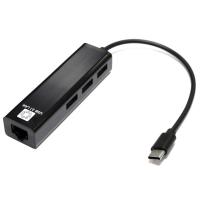 5bites Кабель-адаптер UA3C-45-09BK Type-C / 3*USB2.0 сетевая карта / RJ45 100MB / BLACK
