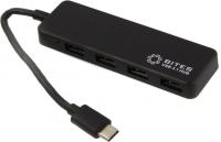 5bites HB34C-311BK Концентратор 4*USB3.0 / TYPE-C PLUG / BLACK