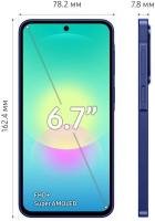 Смартфон Samsung SM-A276B Galaxy A27 5G 128Gb 6Gb синий моноблок 3G 4G 2Sim 6.7" 1080x2340 Android 16 50Mpix 802.11 a/b/g/n/ac NFC GPS GSM900/1800 GSM1900 Protect microSD max2048Gb