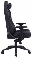 Кресло игровое Cactus CS-CHR-0112BL-M с вибромассажем черный экокожа с подголов. крестов. черный