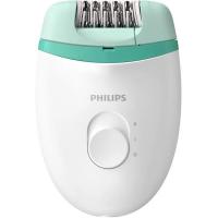 Эпилятор Philips BRE224/00 скор.:2 насад.:1 белый/мятный