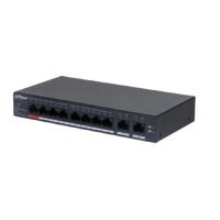 DAHUA DH-CS4010-8GT-110 8-портовый гигабитный PoE коммутатор управляемый  8 RJ45 10/100/1000Мбит/с (PoE/PoE+/Hi-PoE), 2 RJ45 10/100/1000Мбит/с (uplink) до 60Вт