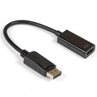 Exegate EX294707RUS Кабель-переходник DisplayPort-HDMI ExeGate EX-DPM-HDMIF-0.2 (20M/19F, DP1.2 4K@60Hz, 0,2м)