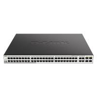 D-Link DGS-1210-52MP/F4A PROJ Управляемый L2 коммутатор с 48 портами 10/100/1000Base-T и 4 комбо-портами 100/1000Base-T/SFP (48 портов PoE 802.3af/at, PoE-бюджет 370 Вт)