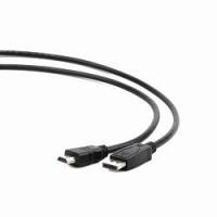 Кабель DisplayPort-HDMI Gembird/Cablexpert  1м, 20M/19M, черный, экран, пакет(CC-DP-HDMI-1M)
