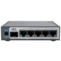 MikroTik E60iUGS Маршрутизатор проводной, HEX S(2025), 2 ядра (950 МГц), 5х 1G RJ45, SFP, USB, раздача PoE