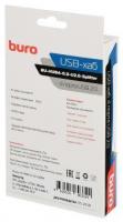 Разветвитель USB 2.0 Buro BU-HUB4-0.3-U2.0-Splitter 4порт. черный