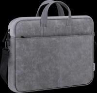 Defender Сумка для ноутбука Solid  15.6" PU кожа, серый, карман (26088)