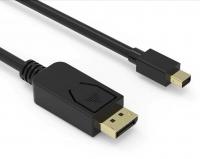 Кабель аудио-видео Buro miniDisplayport (m)/DisplayPort (m) 1.5м. позолоч.конт. черный (MDP-DP)
