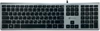 Клавиатура Оклик 890S серый/черный USB slim Multimedia (1784239) кабель 1.6м
