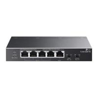 TP-Link TL-SG1005P-PD Настольный коммутатор с 5 гигабитными портами (1 порт с входящим PoE++, 4 порта с исходящим PoE+)