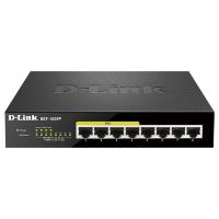 D-Link DGS-1008P/E1A Неуправляемый коммутатор с 8 портами 10/100/1000Base-T (4 порта PoE 802.3af/at, PoE-бюджет 80 Вт)
