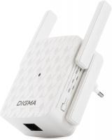 Повторитель беспроводного сигнала Digma D-WR310 (D-WR310V2) N300 Wi-Fi белый