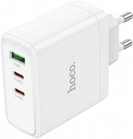 Сетевое зар./устр. Hoco N30 Glory 25W 3.25A+3A+1.5A (PD+QC) универсальное белый (84155)
