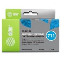 Cactus CZ130A  Картридж № 711 (CS-CZ130) для HP Designjet T120/520, голубой, с чипом