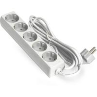 Exegate EX285827RUS Удлинитель ExeGate ECE-5-5W (5 евророзетки с заземлением, 5м, белый)
